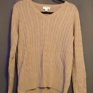 Tan/ light brown v neck st John's bay sweater xl